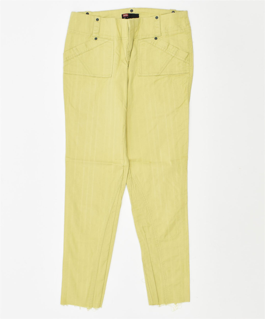 DIESEL Womens Skinny Casual Trousers W27 L28 Yellow Cotton | Vintage | Thrift | Second-Hand | Used Clothing | Messina Hembry 