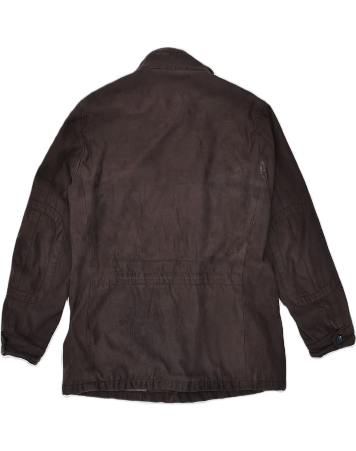 LUCA D'ALTIERI Mens Zip Windbreaker Jacket IT 48 Medium Brown Polyester | Vintage | Thrift | Second-Hand | Used Clothing | Messina Hembry 